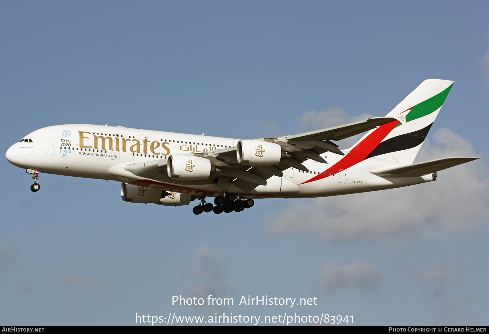 Aircraft Photo of A6-EEA | Airbus A380-861 | Emirates | AirHistory.net #83941