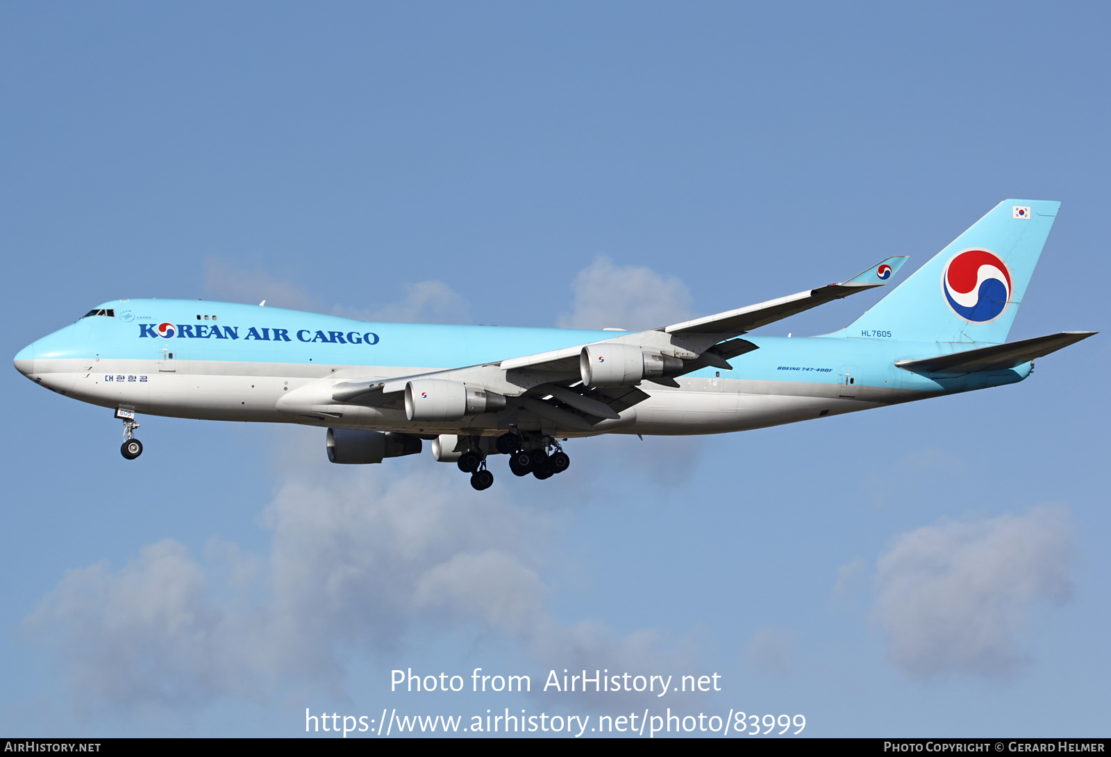 Aircraft Photo of HL7605 | Boeing 747-4B5F/ER/SCD | Korean Air Cargo | AirHistory.net #83999