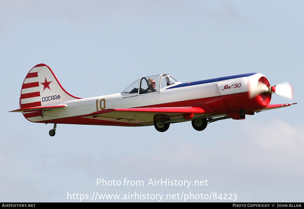 Aircraft Photo of G-BTZB | Yakovlev Yak-50 | Soviet Union - DOSAAF | AirHistory.net #84223