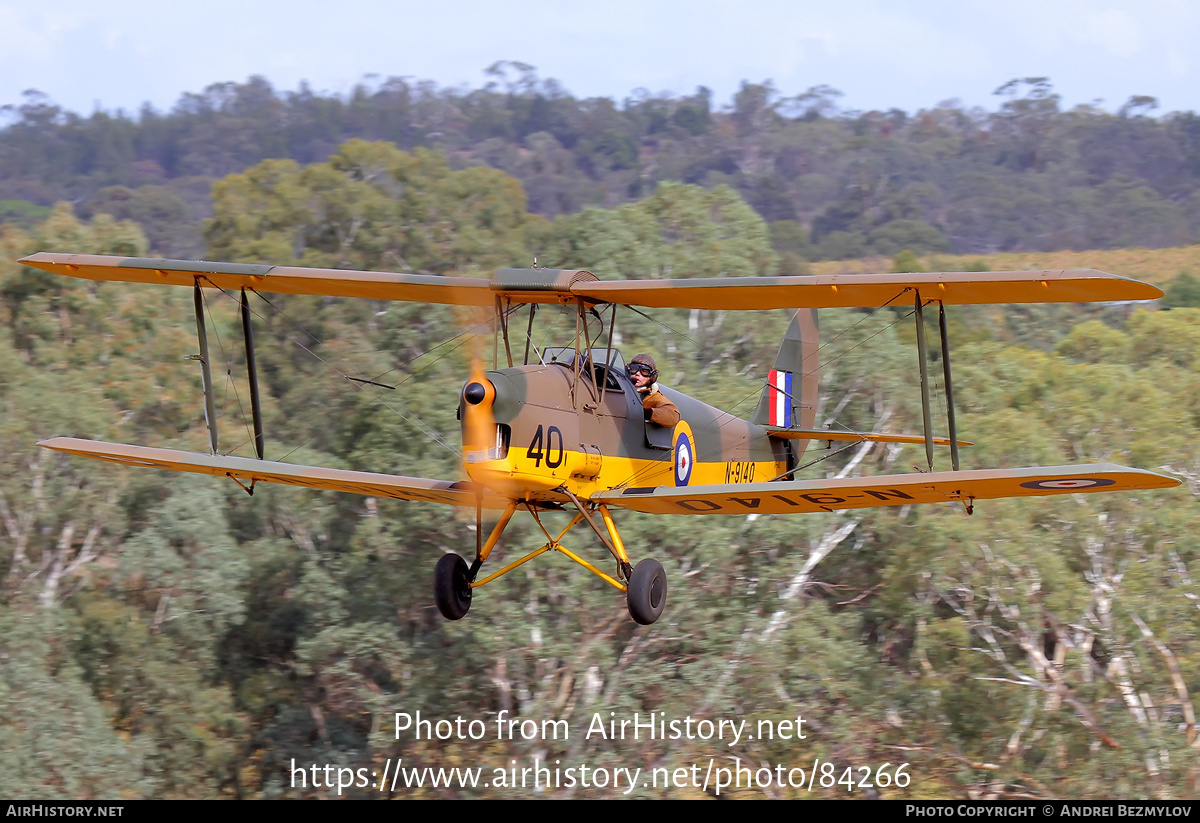 Aircraft Photo of VH-ABL / N9140 | De Havilland D.H. 82A Tiger Moth | UK - Air Force | AirHistory.net #84266