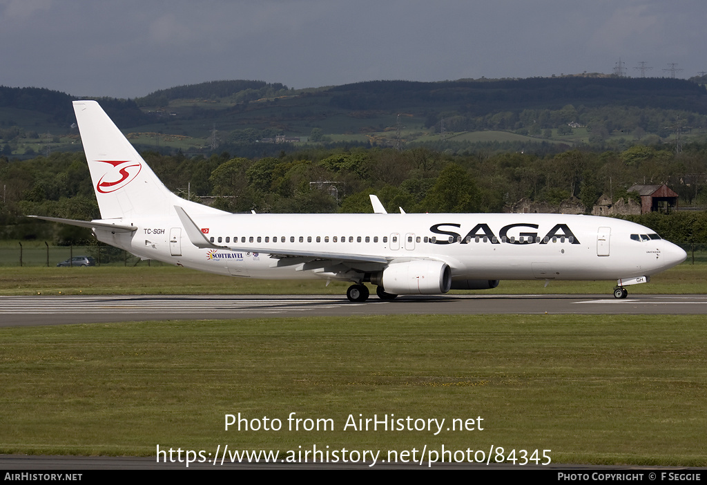 Aircraft Photo of TC-SGH | Boeing 737-86J | Saga Airlines | AirHistory.net #84345