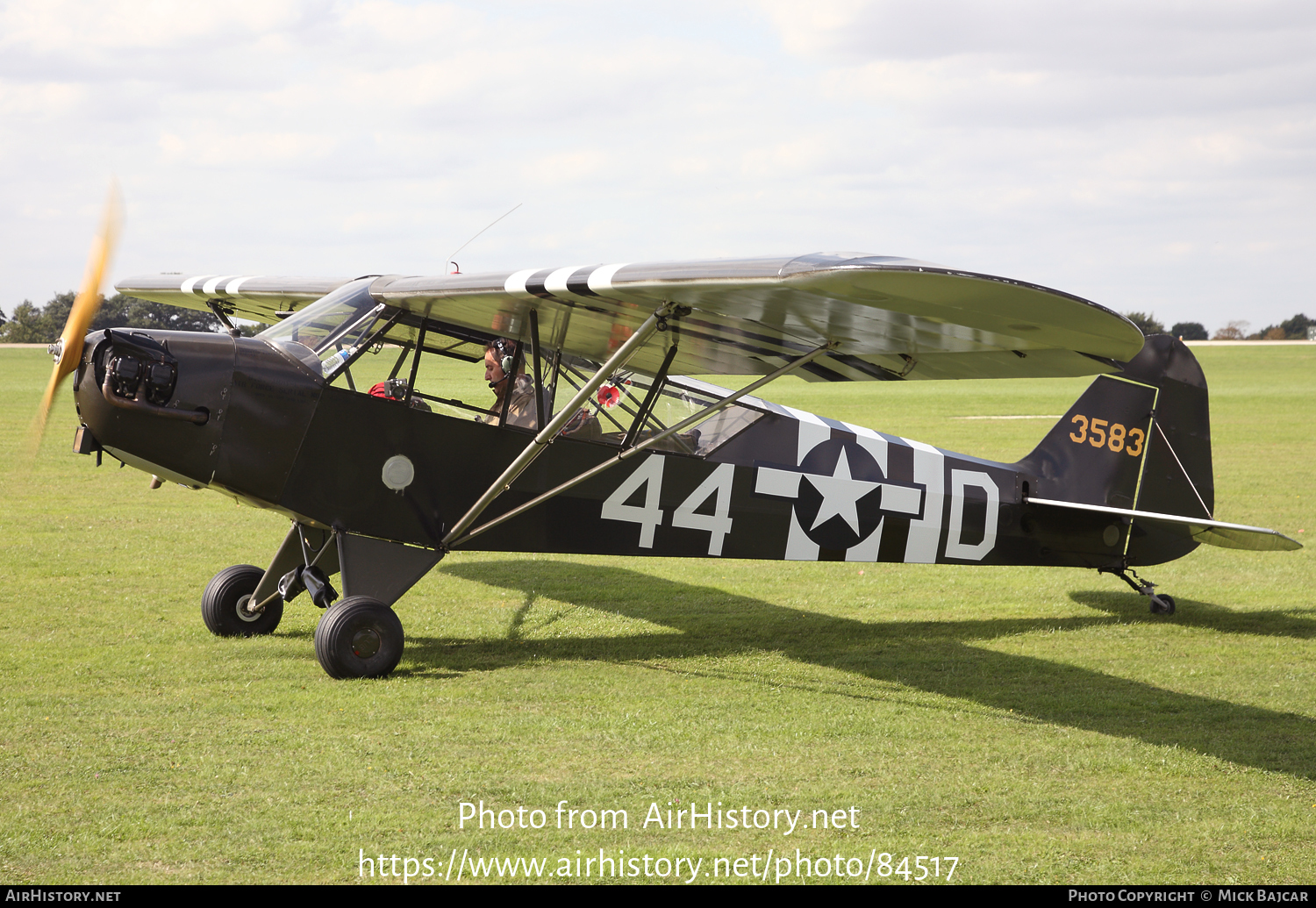 Aircraft Photo of G-FINT / 3583 | Piper L-4B Cub (J-3C-65D) | USA - Air Force | AirHistory.net #84517