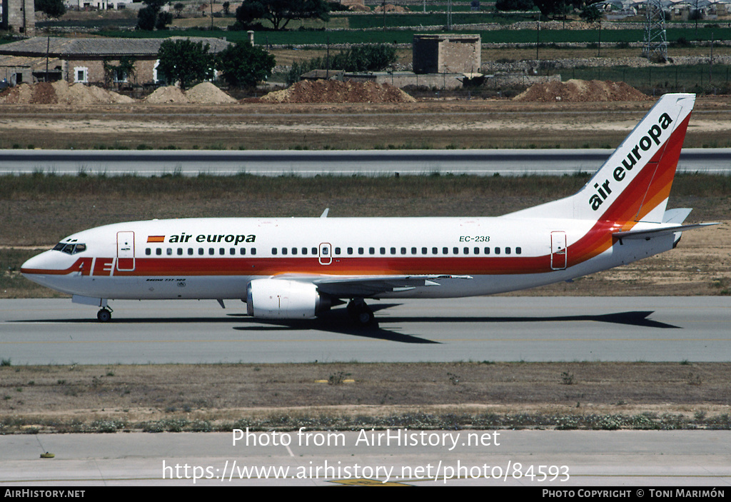 Aircraft Photo of EC-238 | Boeing 737-3M8 | Air Europa | AirHistory.net #84593