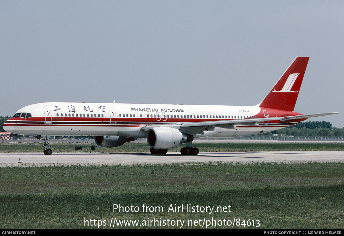 Aircraft Photo of B-2808 | Boeing 757-26D | Shanghai Airlines | AirHistory.net #84613