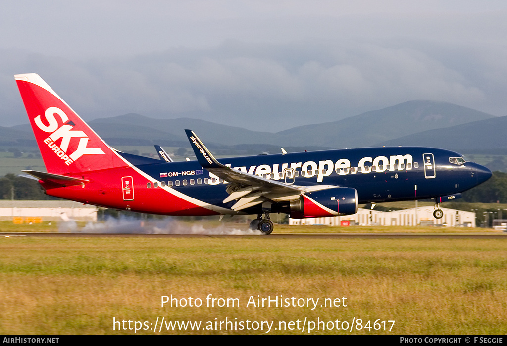 Aircraft Photo of OM-NGB | Boeing 737-76N | SkyEurope Airlines | AirHistory.net #84617