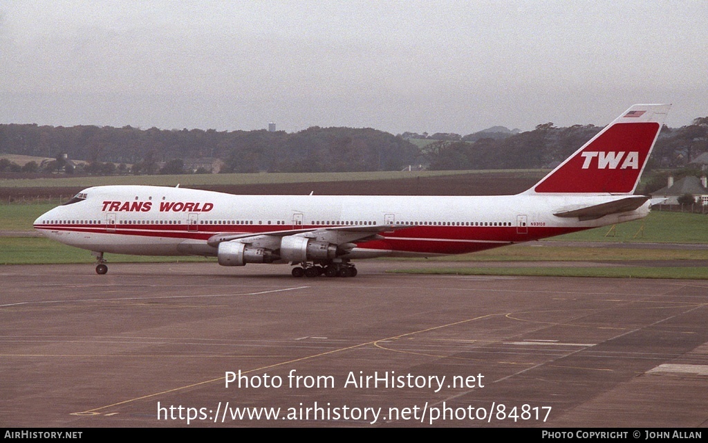 Aircraft Photo of N93108 | Boeing 747-131 | Trans World Airlines - TWA | AirHistory.net #84817