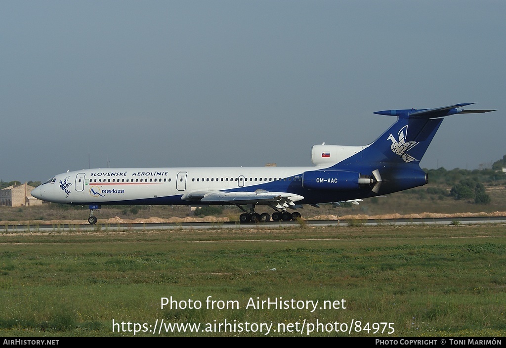 Aircraft Photo of OM-AAC | Tupolev Tu-154M | Slovak Airlines - Slovenské Aerolínie | AirHistory.net #84975