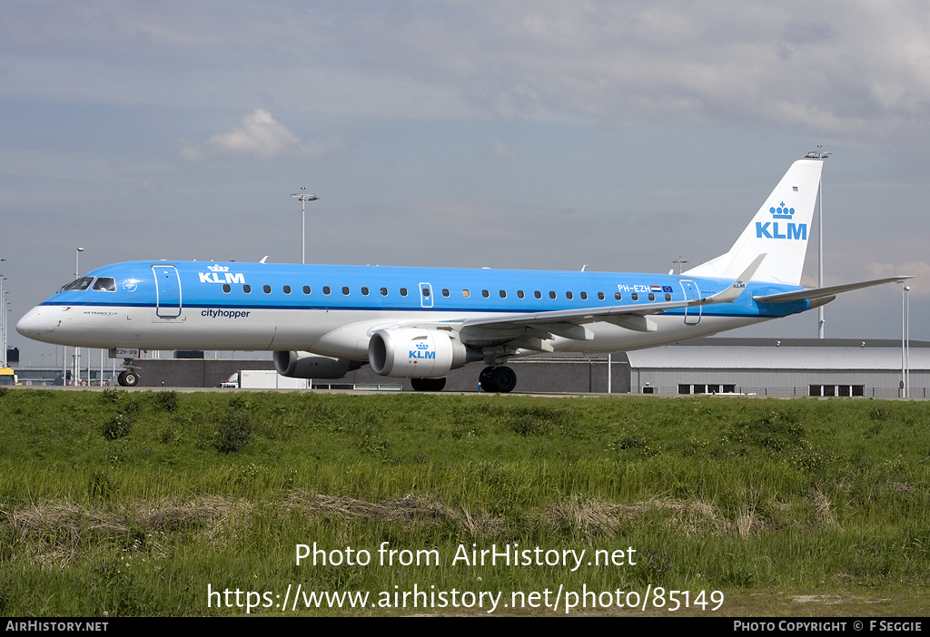 Aircraft Photo of PH-EZH | Embraer 190STD (ERJ-190-100STD) | KLM Cityhopper | AirHistory.net #85149