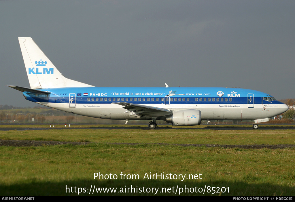 Aircraft Photo of PH-BDC | Boeing 737-306 | KLM - Royal Dutch Airlines | AirHistory.net #85201