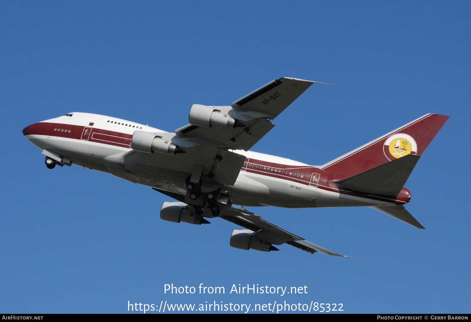 Aircraft Photo of VP-BAT | Boeing 747SP-21 | Sheikh Khalifa Bin Hamad Al Thani | AirHistory.net #85322