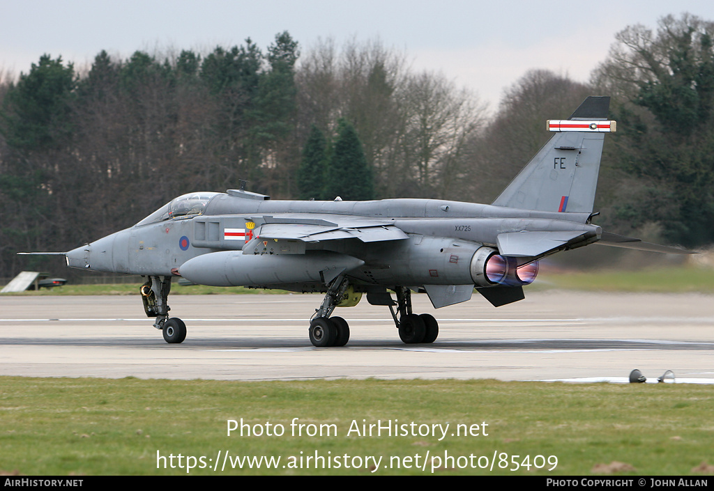 Aircraft Photo of XX725 | Sepecat Jaguar GR3A | UK - Air Force | AirHistory.net #85409