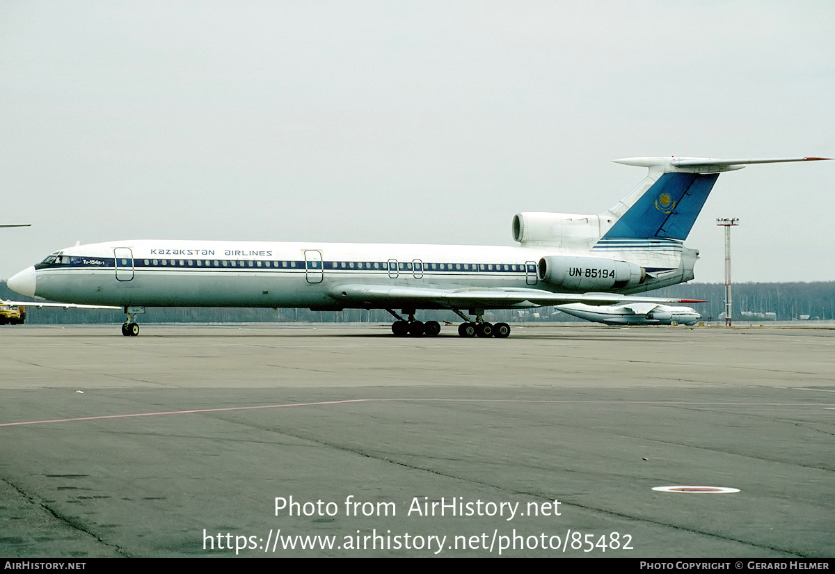 Aircraft Photo of UN-85194 | Tupolev Tu-154B-1 | Kazakhstan Airlines | AirHistory.net #85482