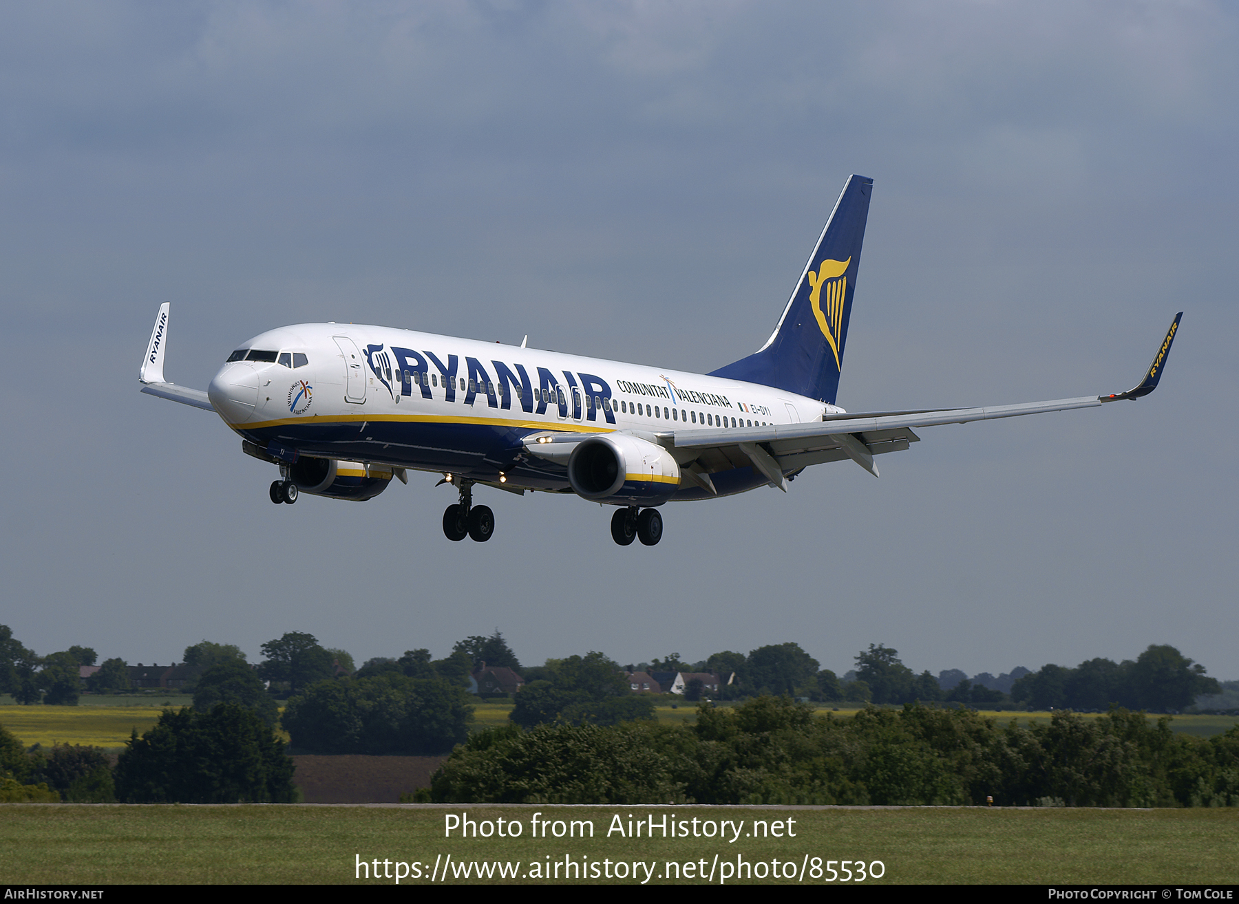 Aircraft Photo of EI-DYI | Boeing 737-8AS | Ryanair | AirHistory.net #85530