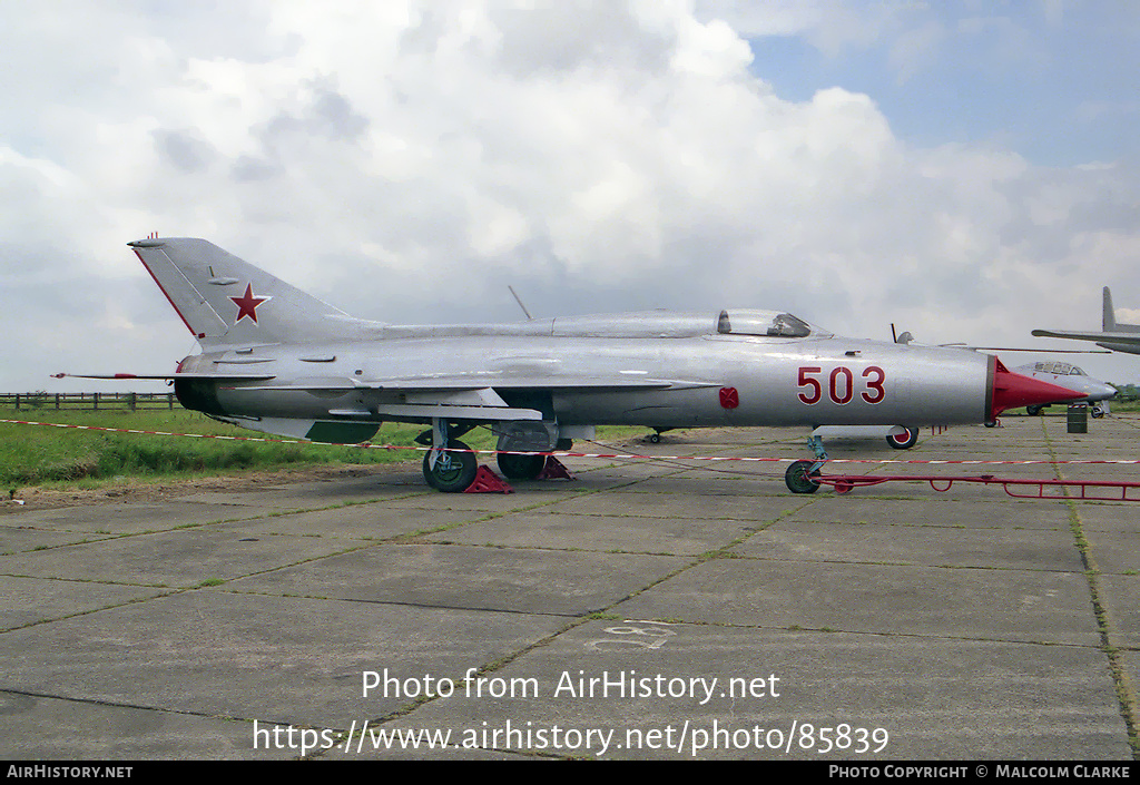 Aircraft Photo of G-BRAM / 503 | Mikoyan-Gurevich MiG-21PF | Soviet Union - Air Force | AirHistory.net #85839