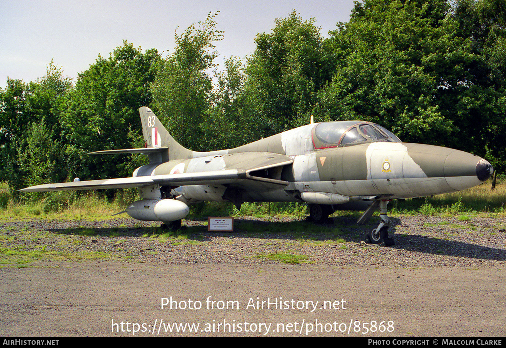 Aircraft Photo of XL572 | Hawker Hunter T7 | UK - Air Force | AirHistory.net #85868