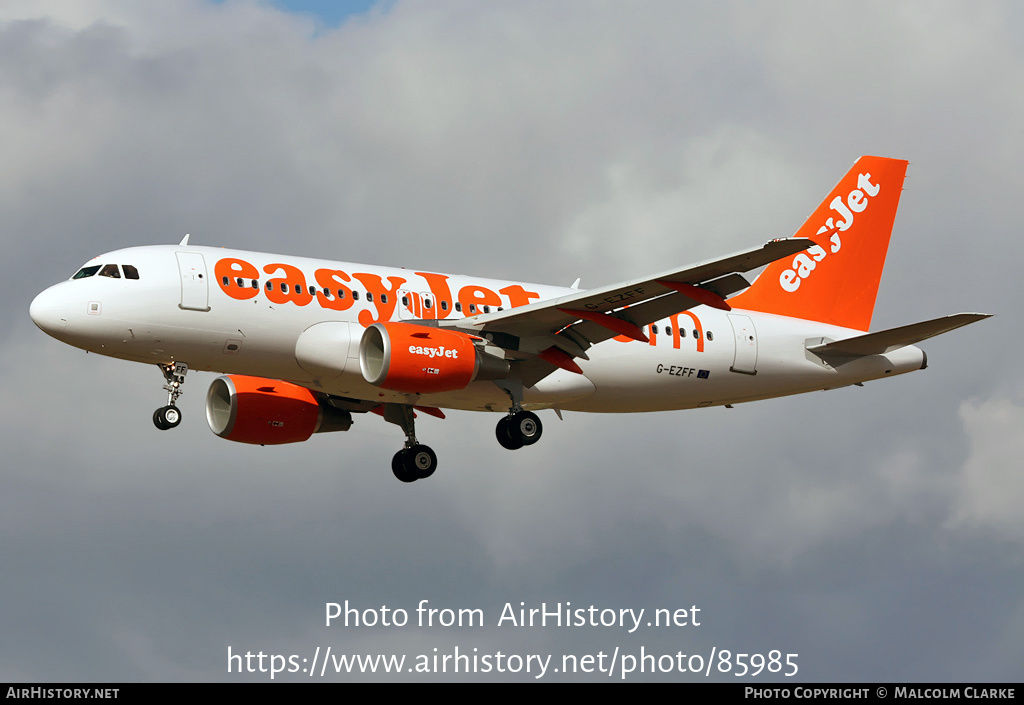 Aircraft Photo of G-EZFF | Airbus A319-111 | EasyJet | AirHistory.net #85985