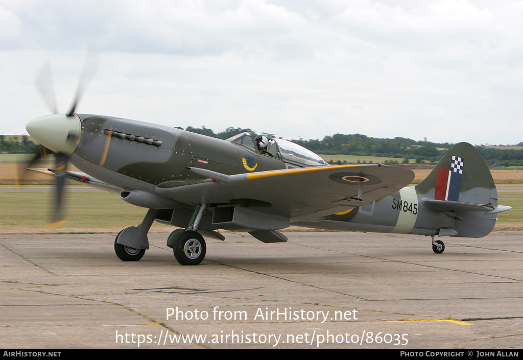 Aircraft Photo of G-BUOS / SM845 | Supermarine 394 Spitfire FR18E | UK - Air Force | AirHistory.net #86035