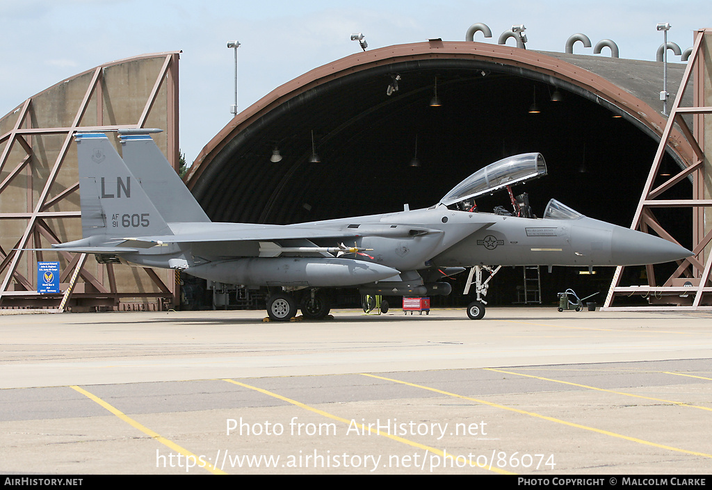 Aircraft Photo of 91-0605 / AF91-605 | McDonnell Douglas F-15E Strike Eagle | USA - Air Force | AirHistory.net #86074