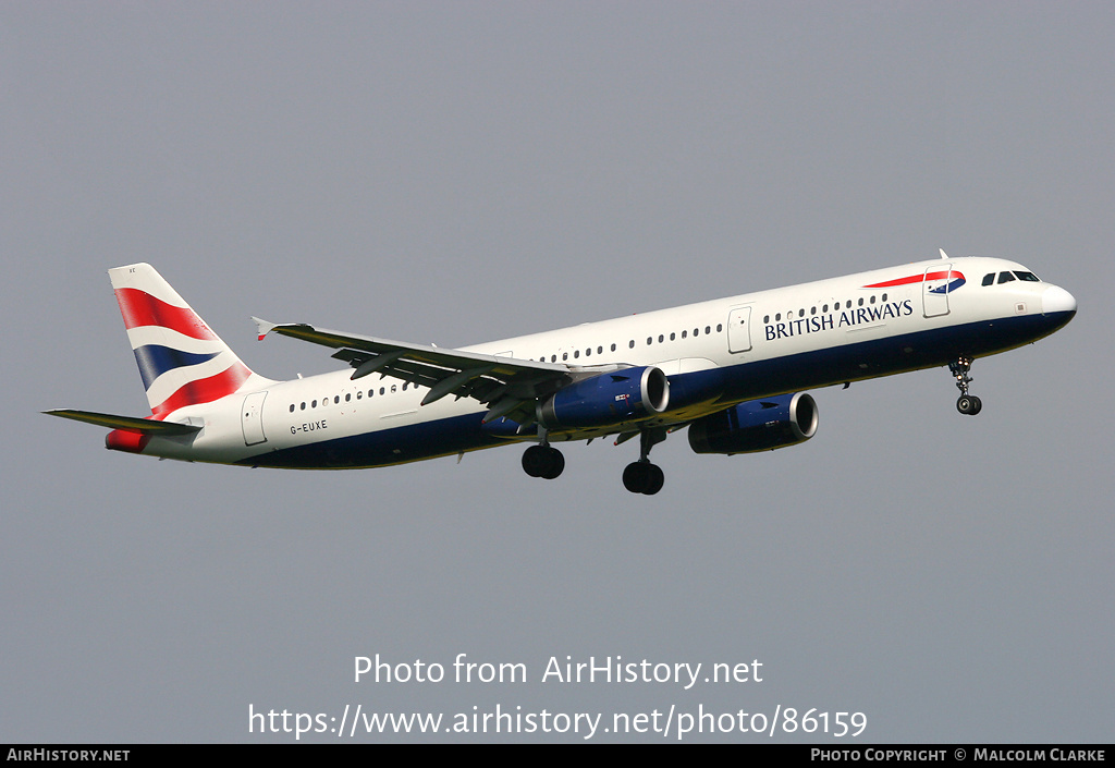 Aircraft Photo of G-EUXE | Airbus A321-231 | British Airways | AirHistory.net #86159