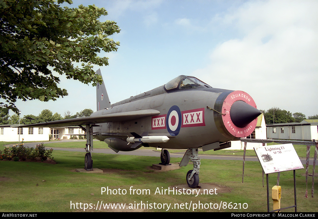 Aircraft Photo of XP745 | English Electric Lightning F3 | UK - Air Force | AirHistory.net #86210