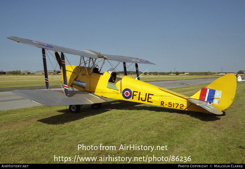 Aircraft Photo of G-AOIS / R-5172 | De Havilland D.H. 82A Tiger Moth II | UK - Air Force | AirHistory.net #86236