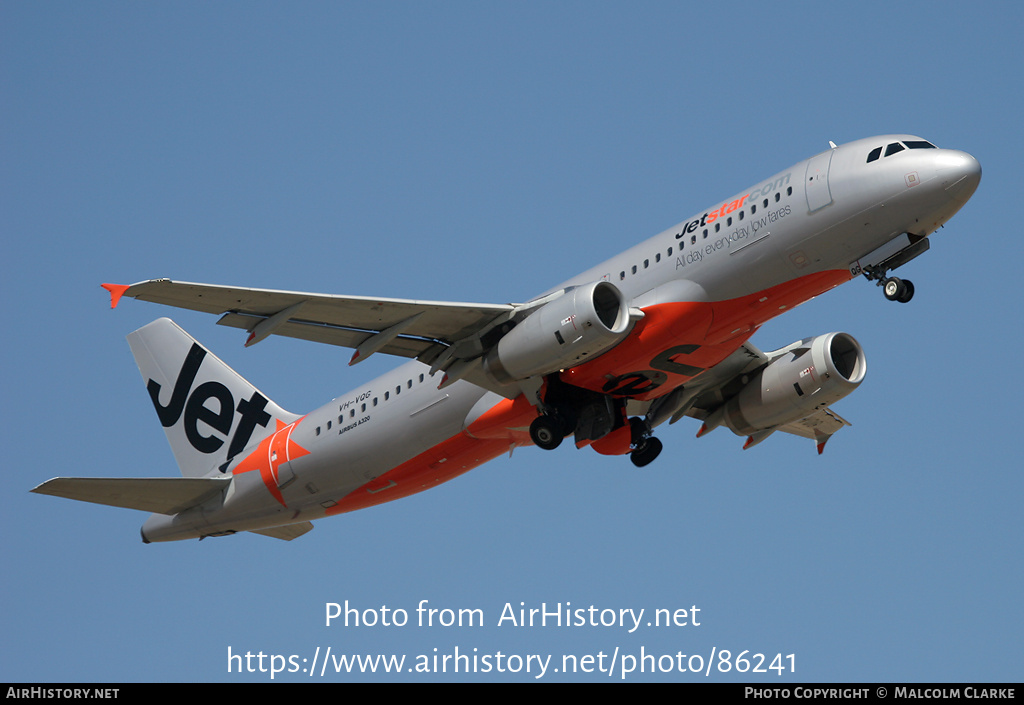 Aircraft Photo of VH-VQG | Airbus A320-232 | Jetstar Airways | AirHistory.net #86241