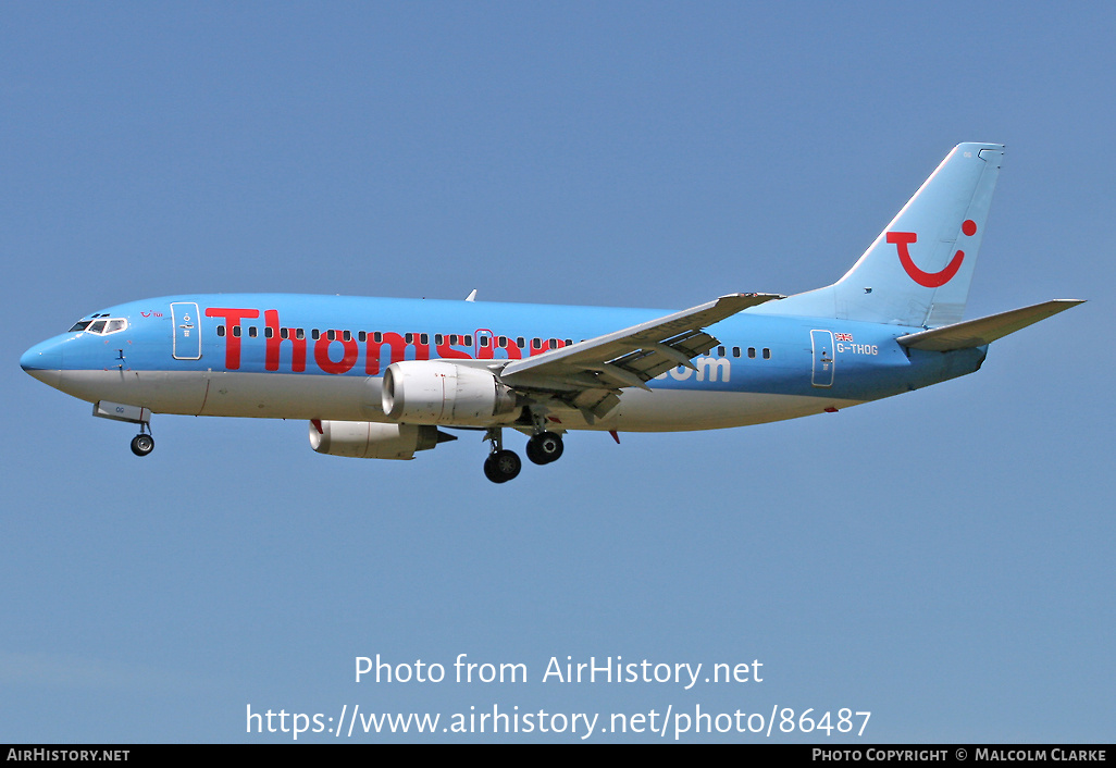 Aircraft Photo of G-THOG | Boeing 737-31S | Thomsonfly | AirHistory.net #86487