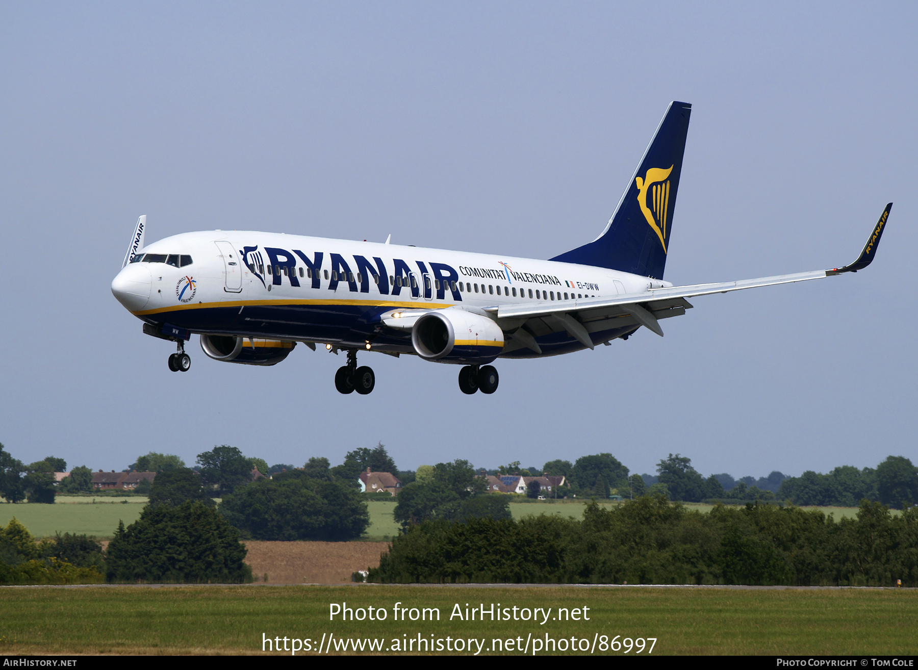 Aircraft Photo of EI-DWW | Boeing 737-8AS | Ryanair | AirHistory.net #86997