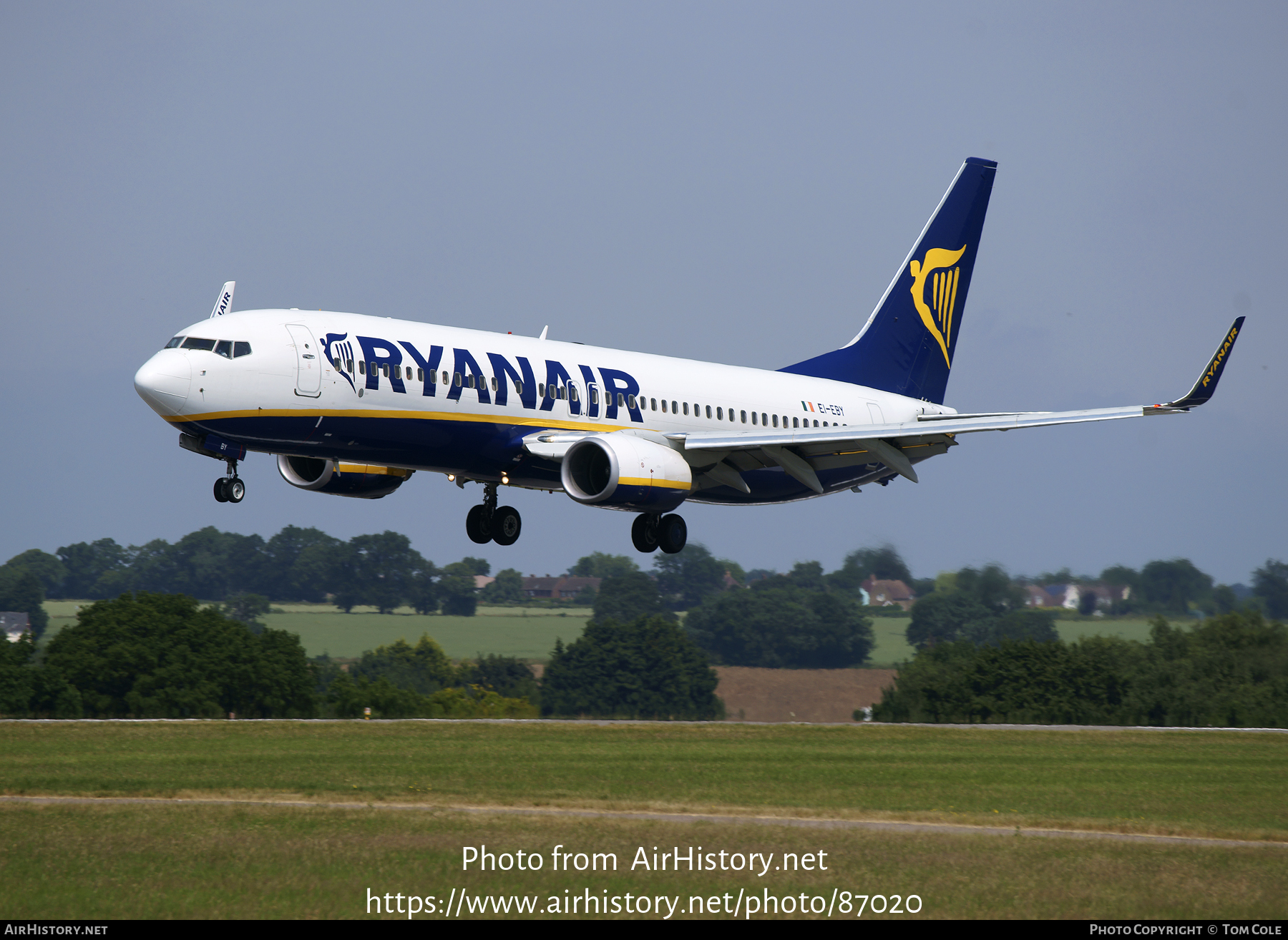 Aircraft Photo of EI-EBY | Boeing 737-8AS | Ryanair | AirHistory.net #87020