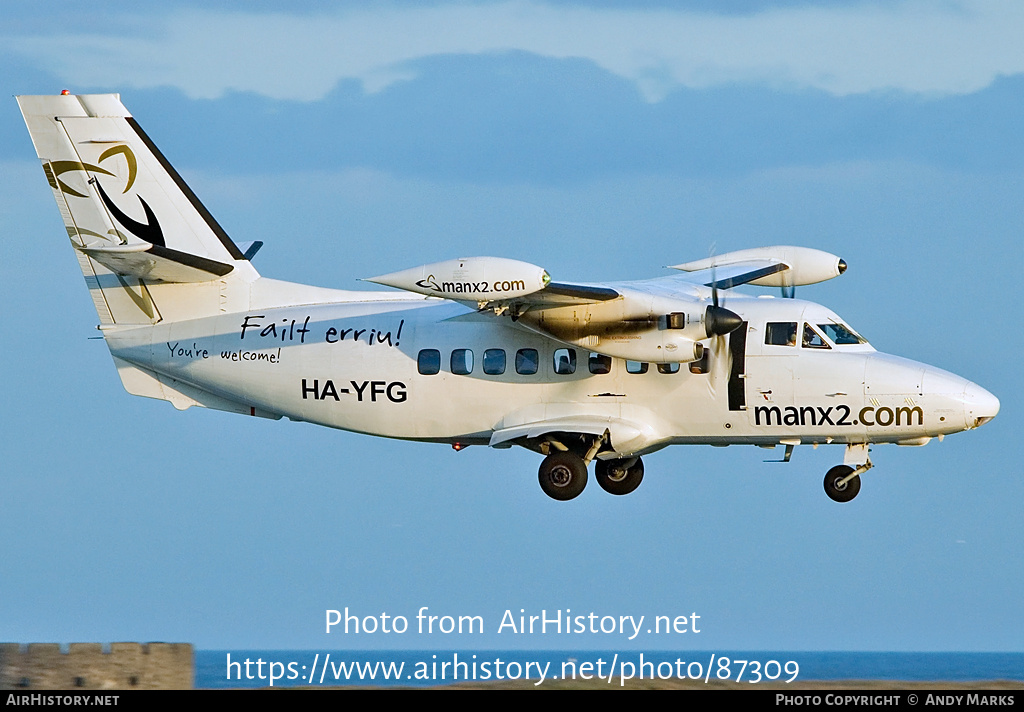 Aircraft Photo of HA-YFG | Let L-410UVP-E9 Turbolet | Manx2 Airlines | AirHistory.net #87309