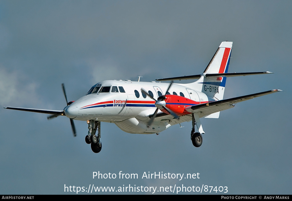 Aircraft Photo of G-BYRA | British Aerospace BAe-3212 Jetstream Super 31 | Eastern Airways | AirHistory.net #87403