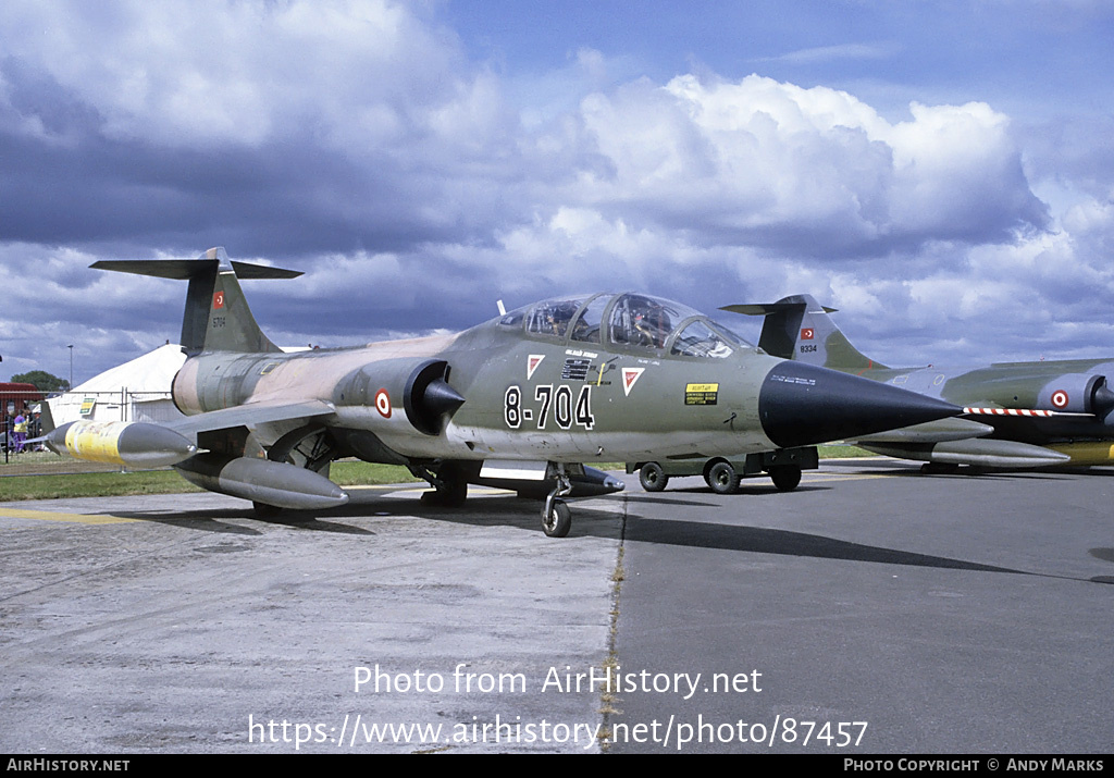 Aircraft Photo of 5704 | Lockheed TF-104G Starfighter | Turkey - Air Force | AirHistory.net #87457