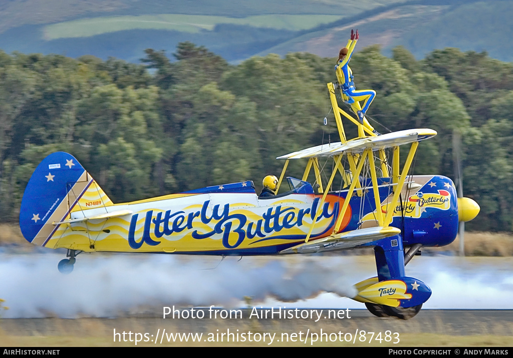 Aircraft Photo of N74189 | Stearman PT-17/R985 Kaydet (A75N1) | AirHistory.net #87483