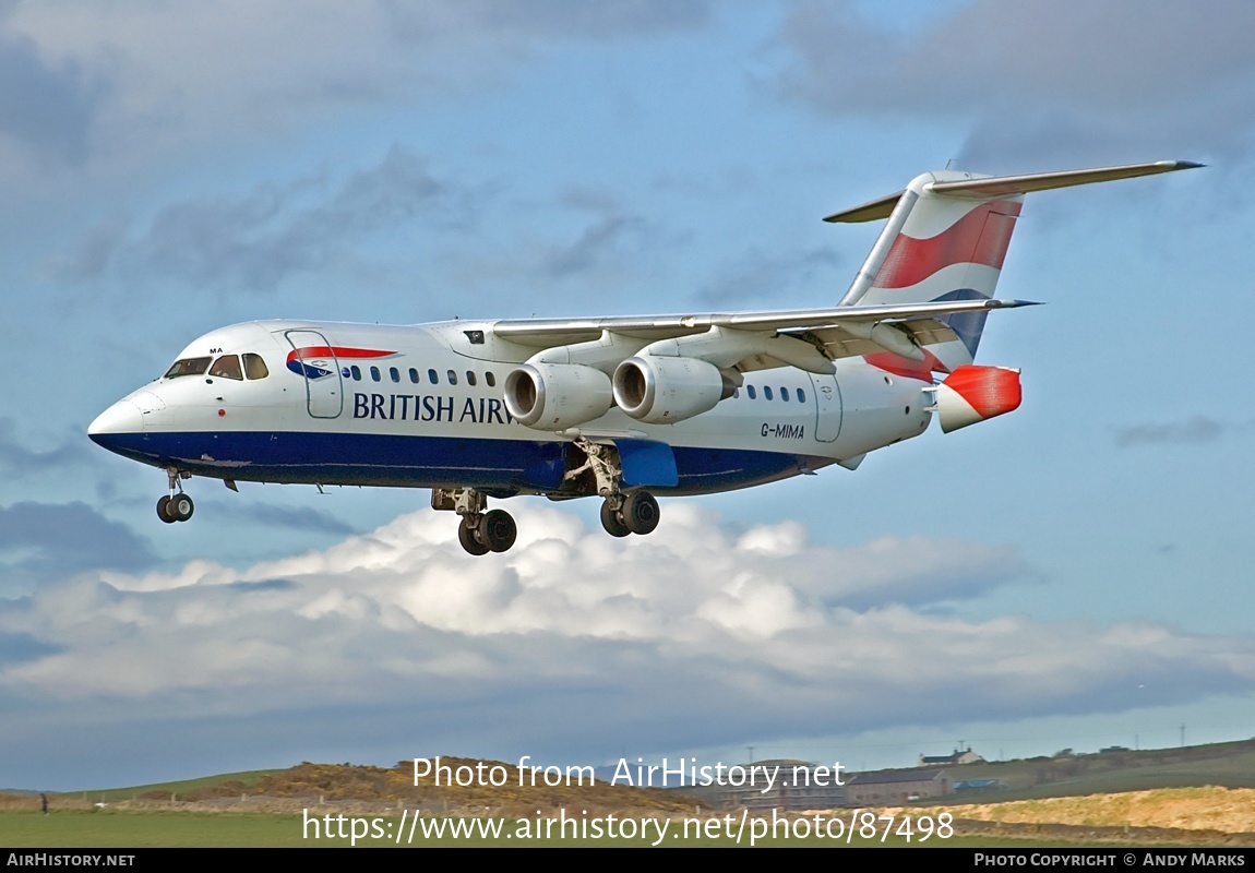 Aircraft Photo of G-MIMA | British Aerospace BAe-146-200 | British Airways CitiExpress | AirHistory.net #87498