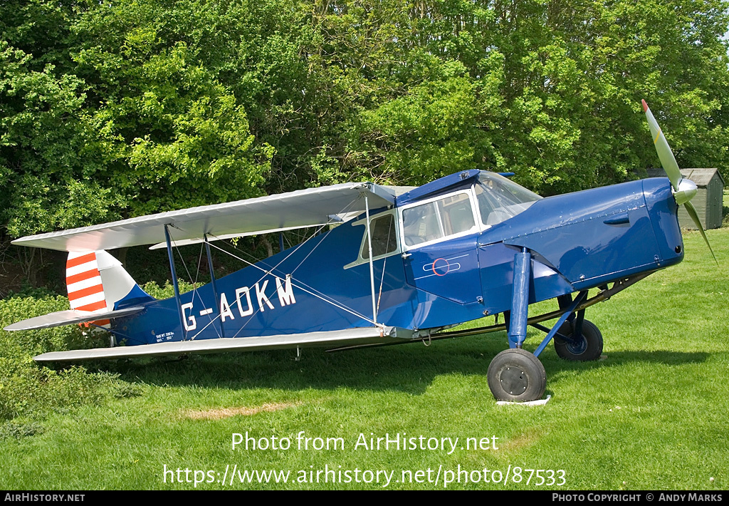 Aircraft Photo of G-ADKM | De Havilland D.H. 87B Hornet Moth | AirHistory.net #87533