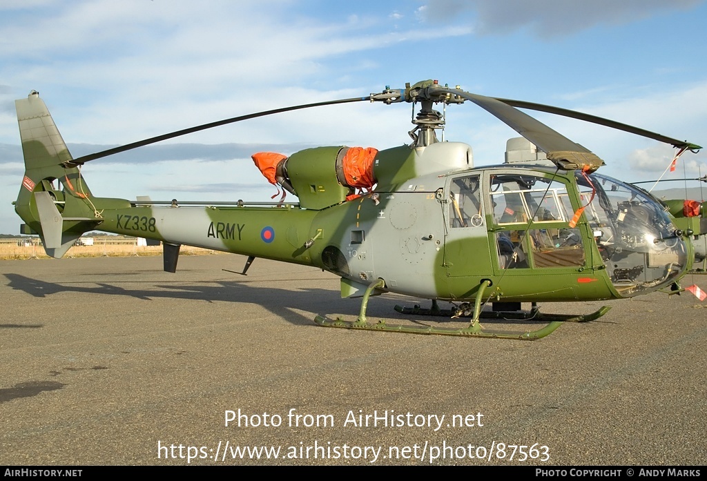 Aircraft Photo of XZ338 | Aerospatiale SA-341B Gazelle AH1 | UK - Army | AirHistory.net #87563