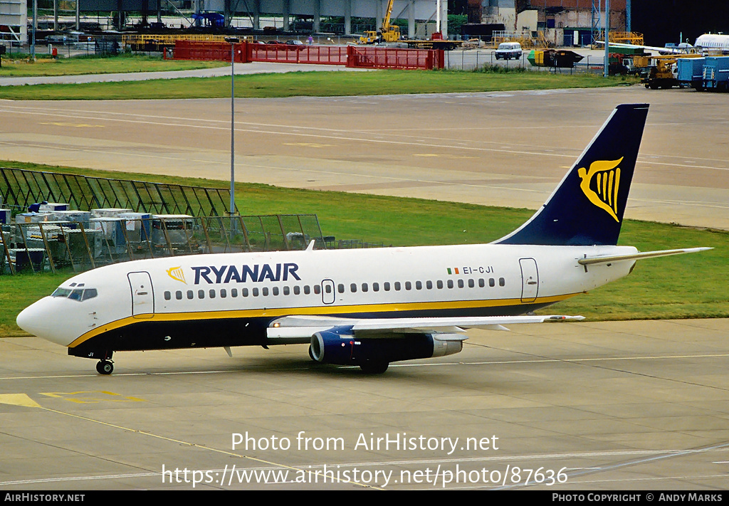 Aircraft Photo of EI-CJI | Boeing 737-2E7/Adv | Ryanair | AirHistory.net #87636