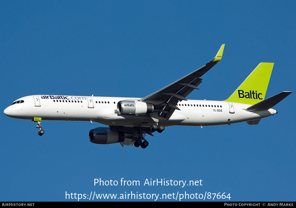 Aircraft Photo of YL-BDB | Boeing 757-256 | AirBaltic | AirHistory.net #87664