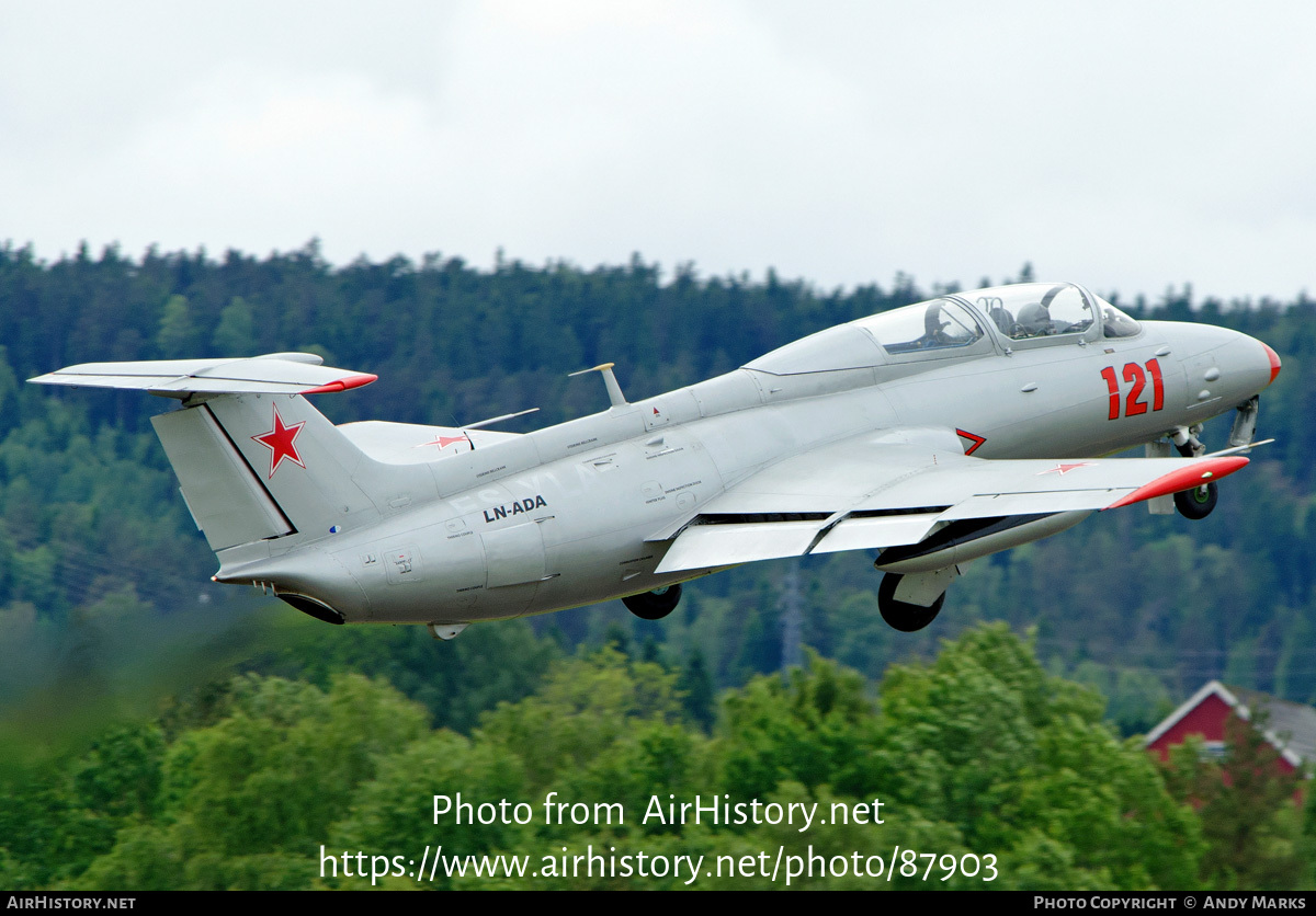 Aircraft Photo of LN-ADA / 121 | Aero L-29 Delfin | Soviet Union - Air Force | AirHistory.net #87903