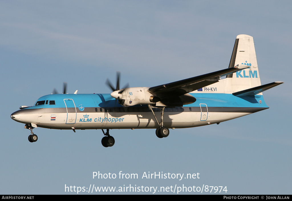 Aircraft Photo of PH-KVI | Fokker 50 | KLM Cityhopper | AirHistory.net #87974