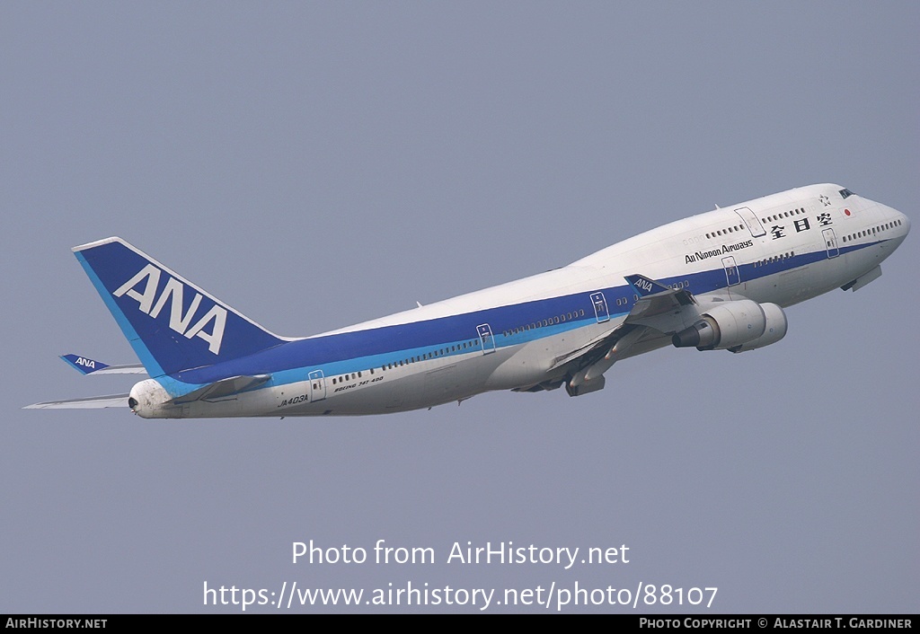 Aircraft Photo of JA403A | Boeing 747-481 | All Nippon Airways - ANA | AirHistory.net #88107