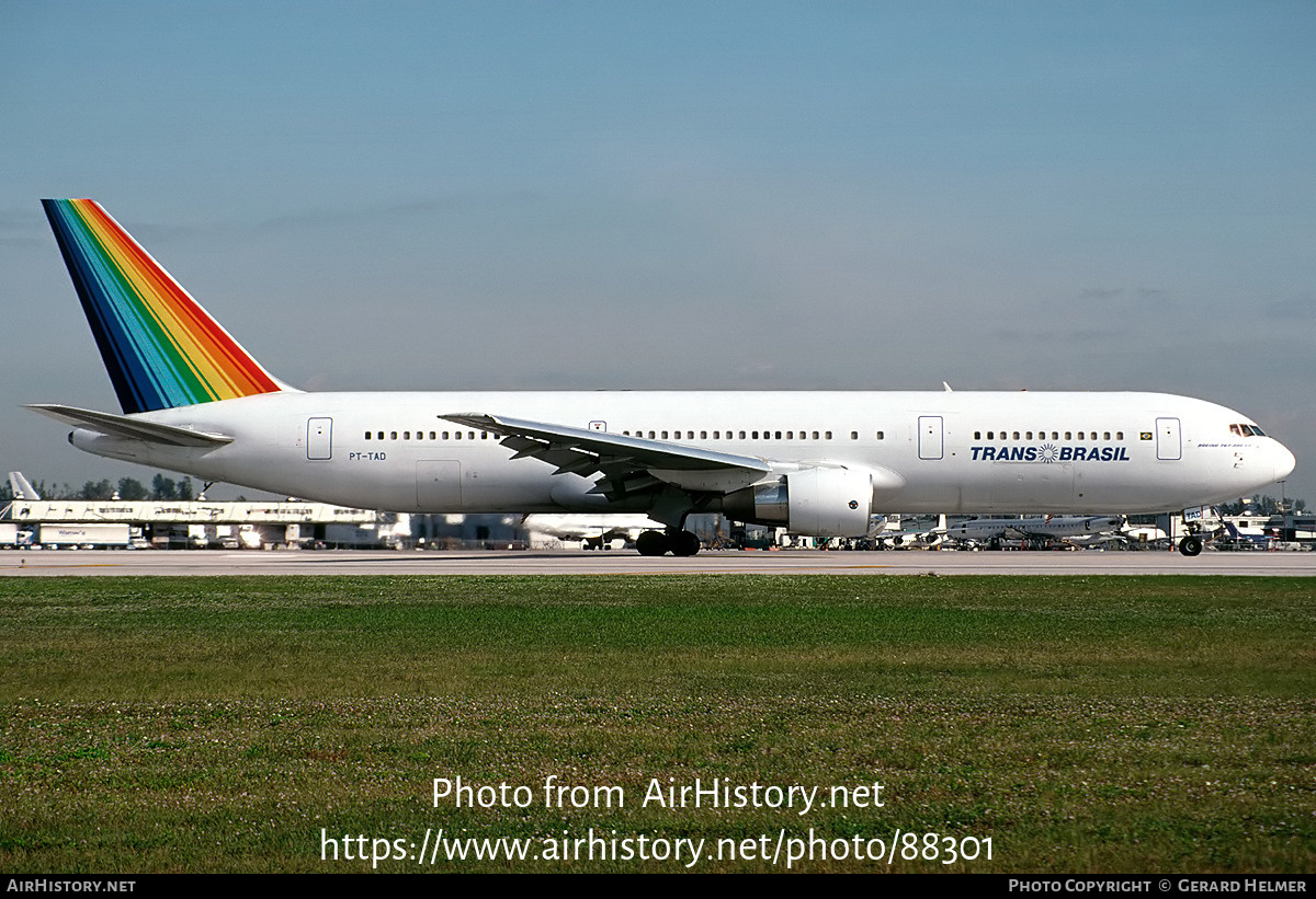 Aircraft Photo of PT-TAD | Boeing 767-3Y0/ER | TransBrasil | AirHistory.net #88301