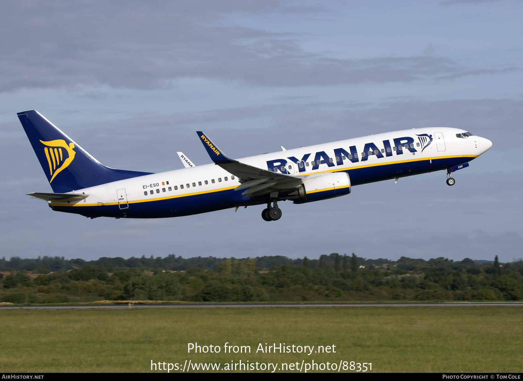 Aircraft Photo of EI-ESO | Boeing 737-8AS | Ryanair | AirHistory.net #88351