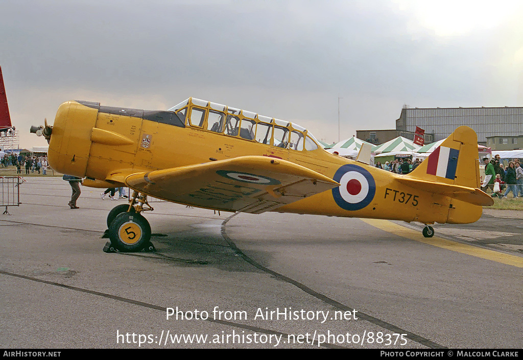 Aircraft Photo of FT375 | North American AT-16 Harvard IIB | UK - Air Force | AirHistory.net #88375