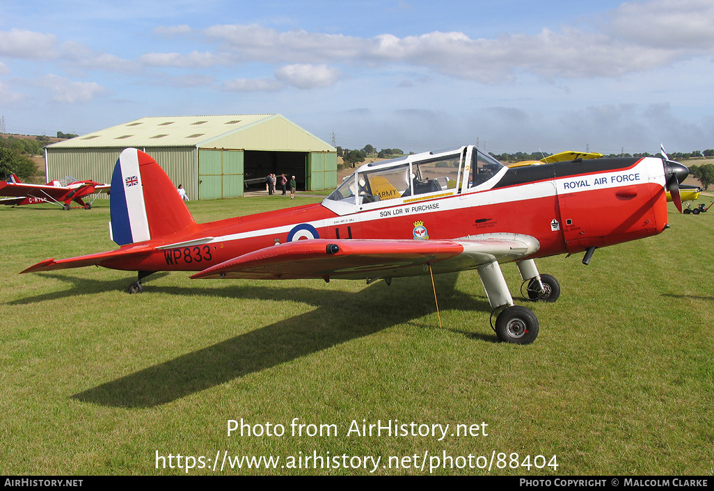 Aircraft Photo of G-BZDU / WP833 | De Havilland DHC-1 Chipmunk 22 | UK - Air Force | AirHistory.net #88404