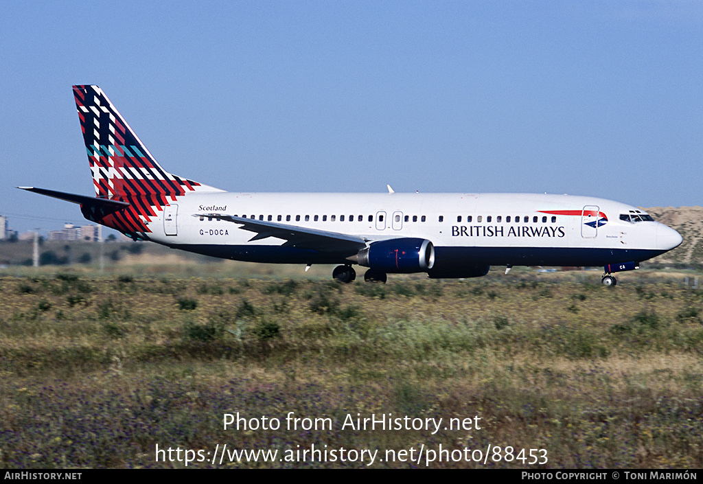 Aircraft Photo of G-DOCA | Boeing 737-436 | British Airways | AirHistory.net #88453