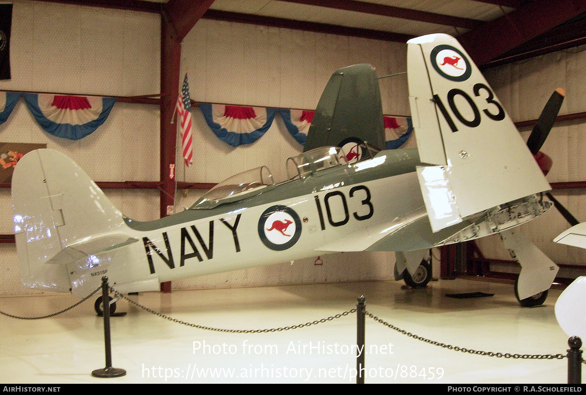 Aircraft Photo of N51SF / NX51SF | Hawker Sea Fury T20 | Australia - Navy | AirHistory.net #88459