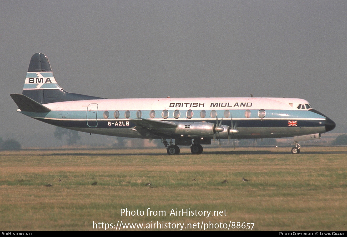 Aircraft Photo of G-AZLS | Vickers 813 Viscount | British Midland Airways - BMA | AirHistory.net #88657