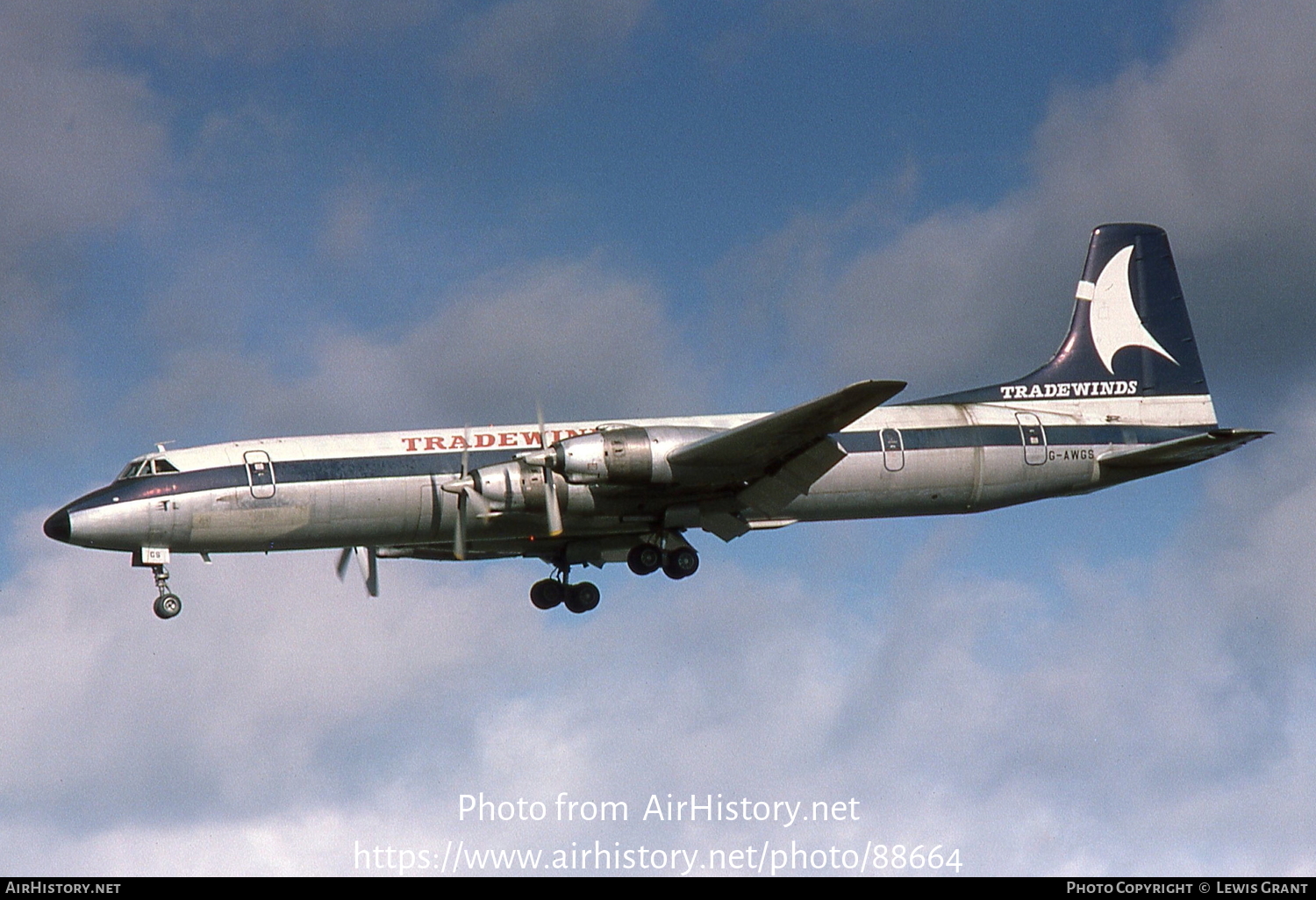 Aircraft Photo of G-AWGS | Canadair CL-44D4-1 | Tradewinds Airways | AirHistory.net #88664