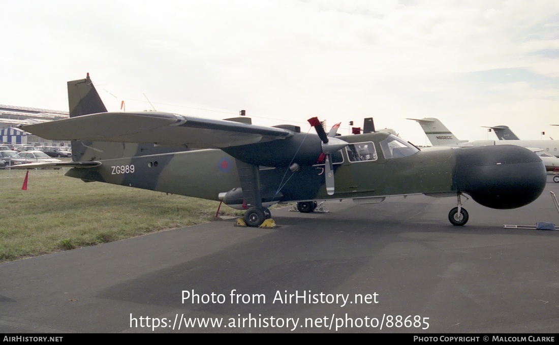 Aircraft Photo of ZG989 | Pilatus Britten-Norman BN-2T Islander/ASTOR | UK - Army | AirHistory.net #88685